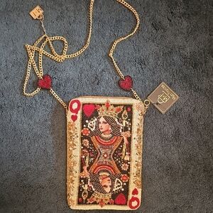 Mary Frances Regal Hearts Beaded Crossbody Bag